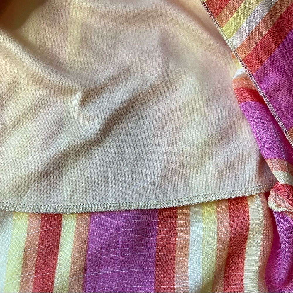 2/$30 Mlle Gabrielle maxi high-low haulter tiered dress multicolored. SZ S - Picture 8 of 15